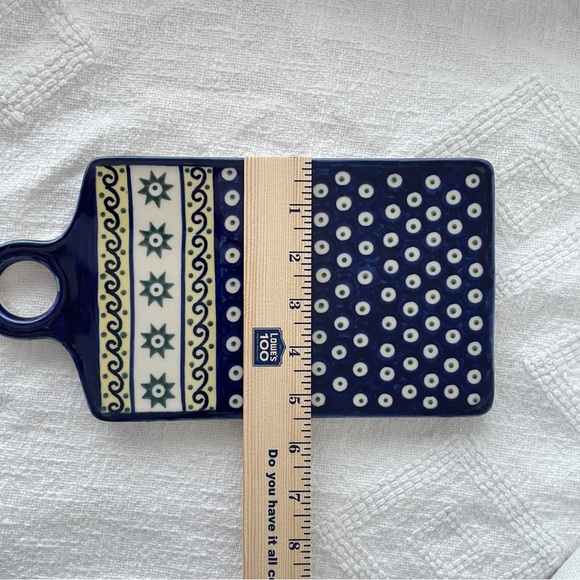 Boleslawiec Polish Pottery Ceramic Cheese / Cutting Board - Picture 7 of 7